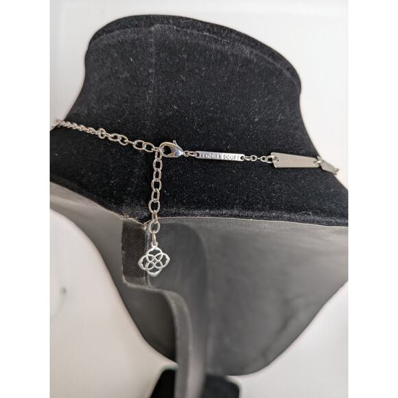 Kendra Scott Gail Brushed Silver Long Y Drop Necklace 20” Adjustable - Picture 4 of 4